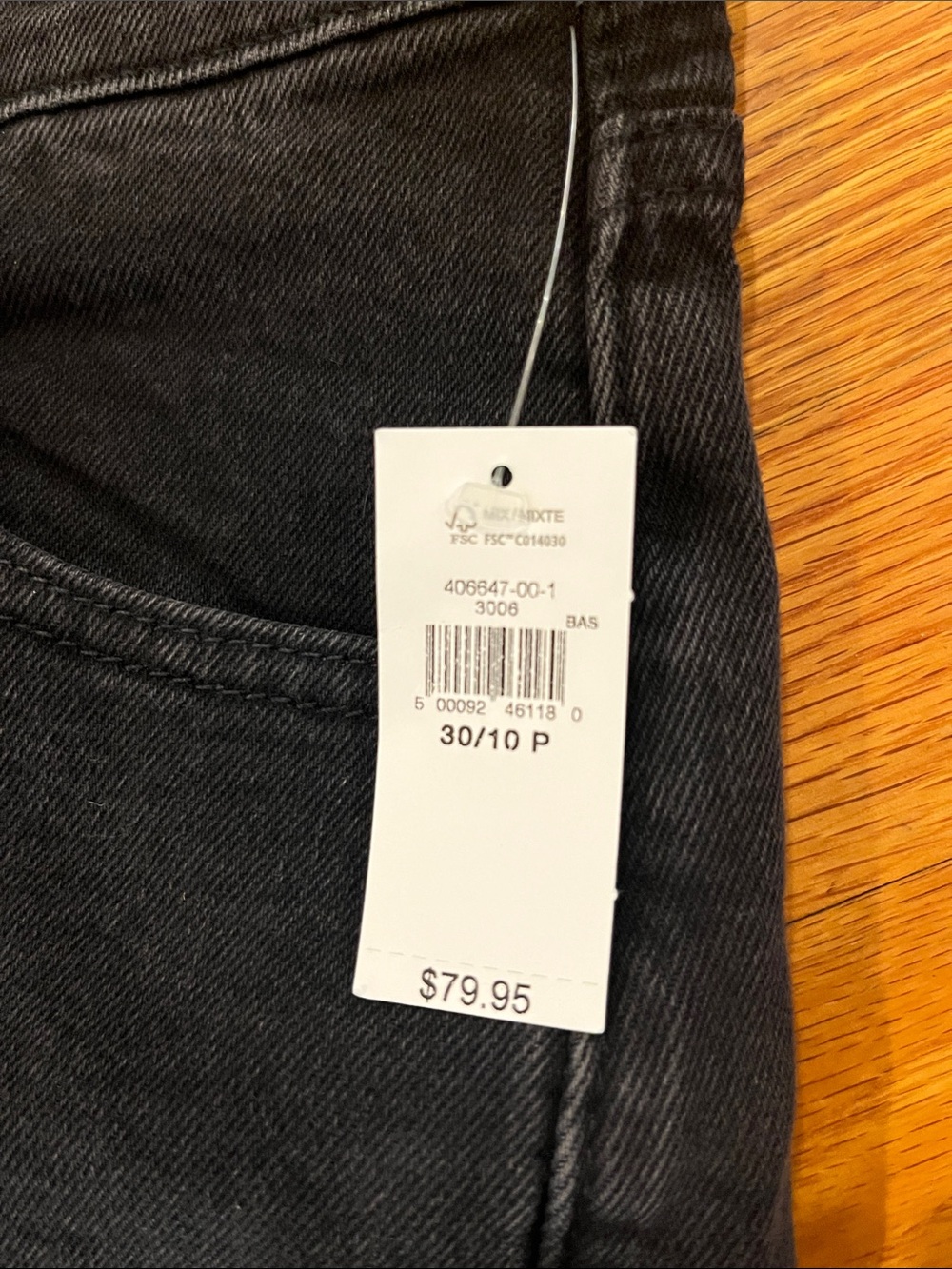 Gap High Rise Stride Black Wide Leg Jeans 30 Petite NWT - Picture 2 of 5